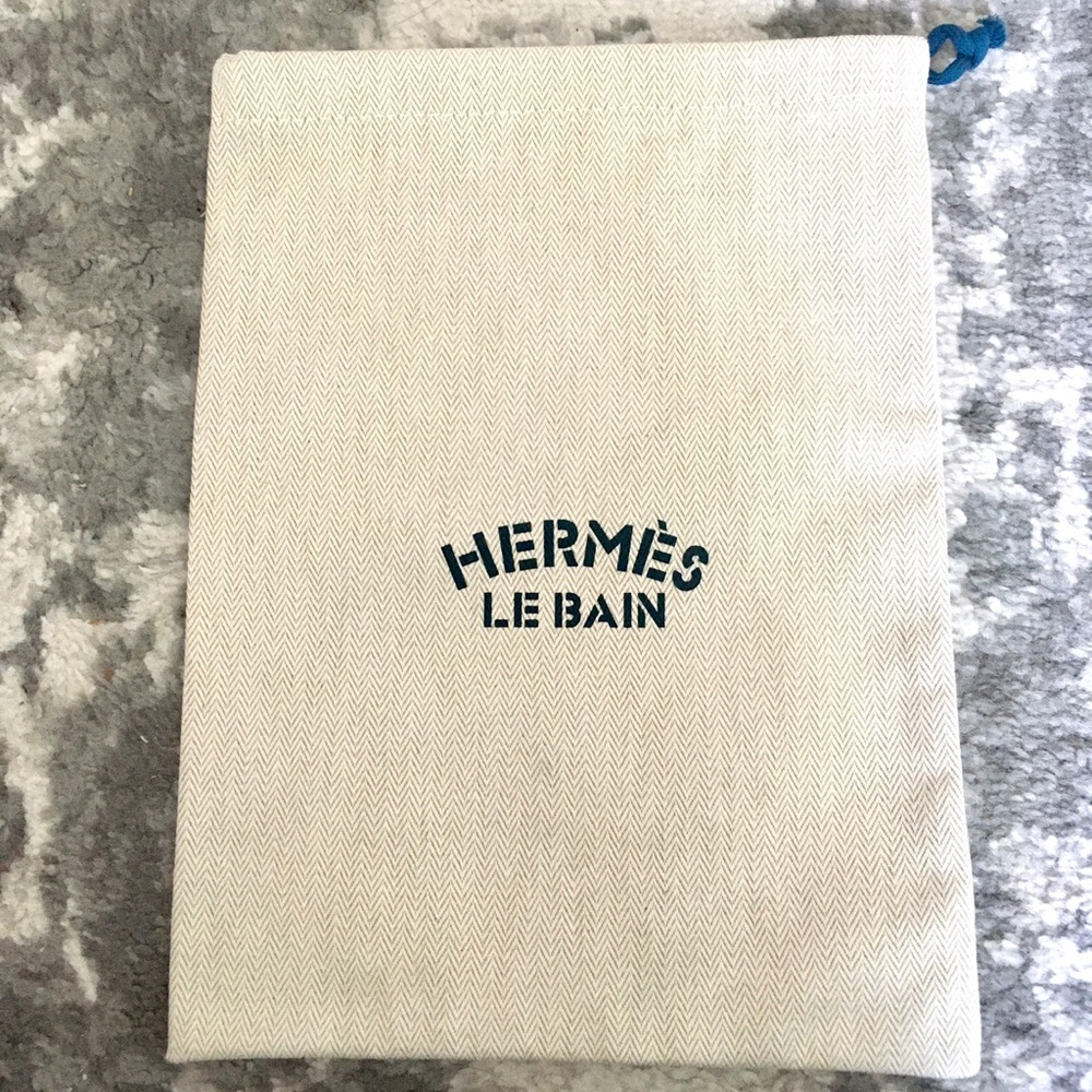 HERMES Le Bain Yachting Chevron Drawstring Pouch